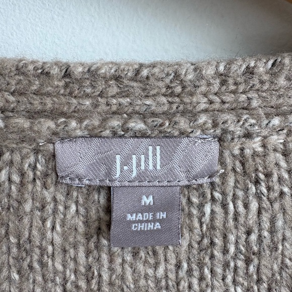 J.Jill Cable Knit Button Front Sweater Vest Size Medium - Picture 4 of 5